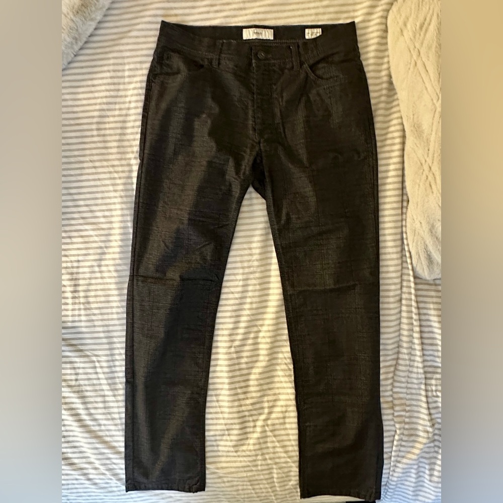 Black Checked Chinos for Men